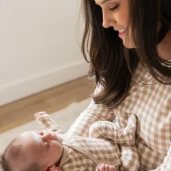 Kyte Baby Take Me Home Set with Cap in Gingham Bisque Discount