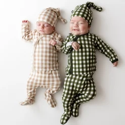 Kyte Baby Take Me Home Set with Cap in Gingham Bisque Discount