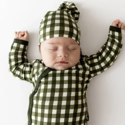 Kyte Baby Take Me Home Set with Cap in Gingham Fir Clearance