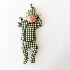 Kyte Baby Take Me Home Set with Cap in Gingham Fir Clearance
