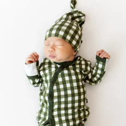Kyte Baby Take Me Home Set with Cap in Gingham Fir Clearance