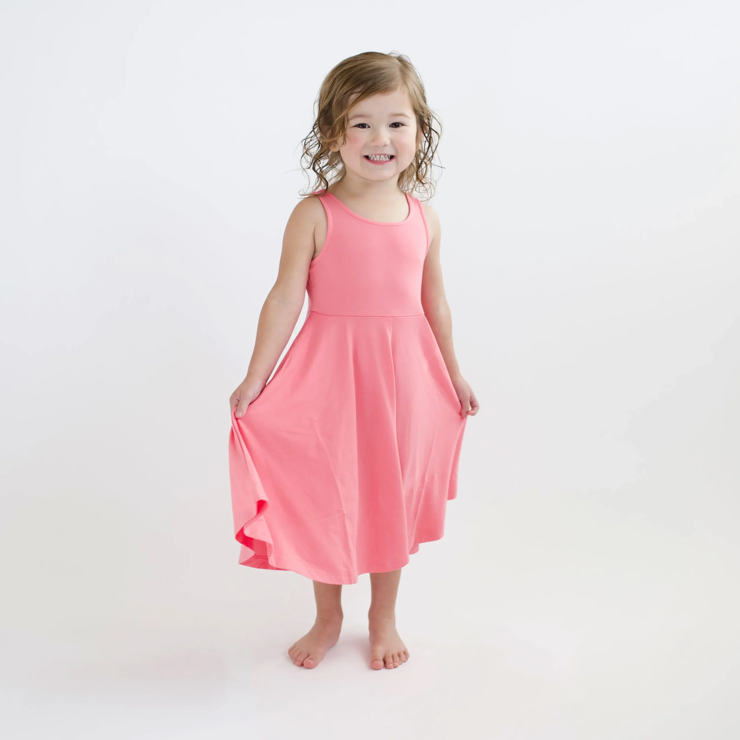 Kyte Baby Tank Twirl Dress in Guava Best
