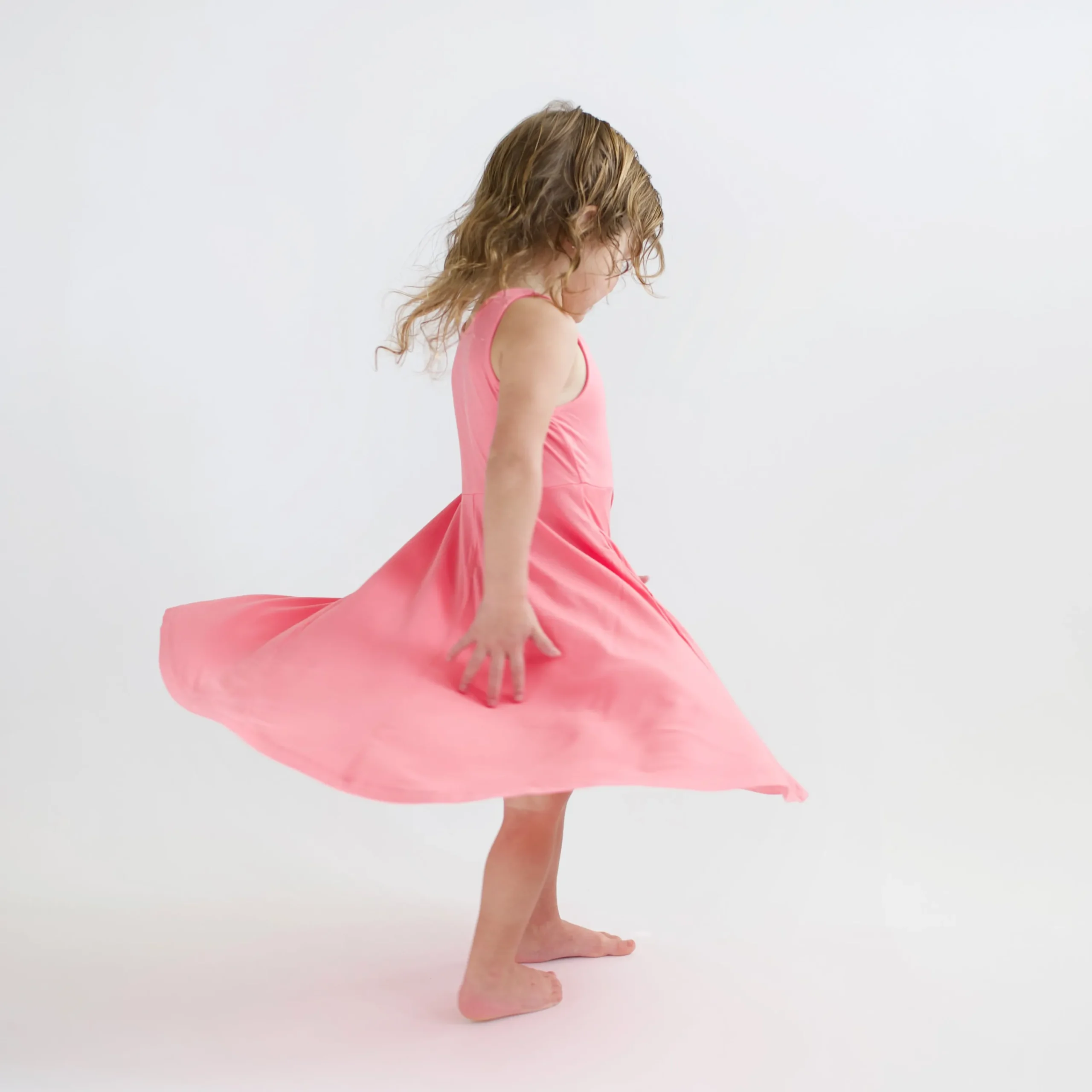 Kyte Baby Tank Twirl Dress in Guava Best