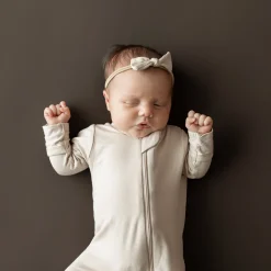 Kyte Baby Tiny Nylon Bow in Bisque Outlet