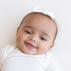 Kyte Baby Tiny Nylon Bow in Cloud Outlet