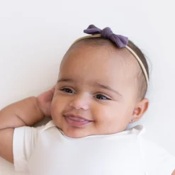 Kyte Baby Tiny Nylon Bow in Currant Hot