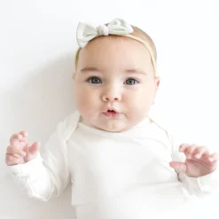 Kyte Baby Tiny Nylon Bow in Oat Sale