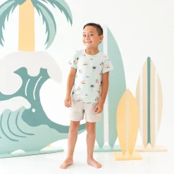 Kyte Baby Toddler Basic Tee in Dew Surf Clearance
