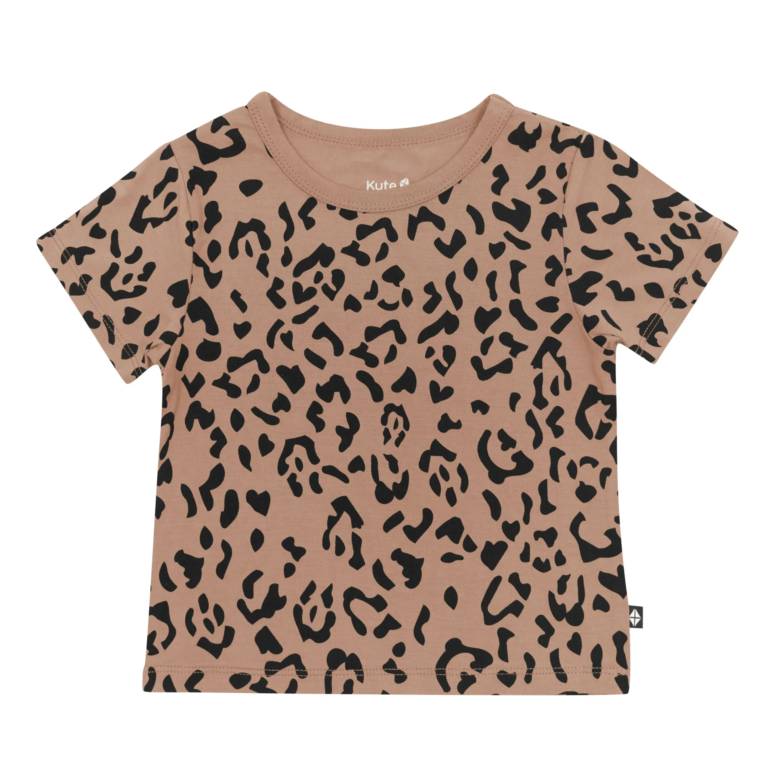 Kyte Baby Toddler Basic Tee in Latte Leopard Best