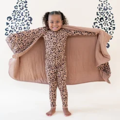 Kyte Baby Toddler Blanket in 1.0 Latte Leopard Online