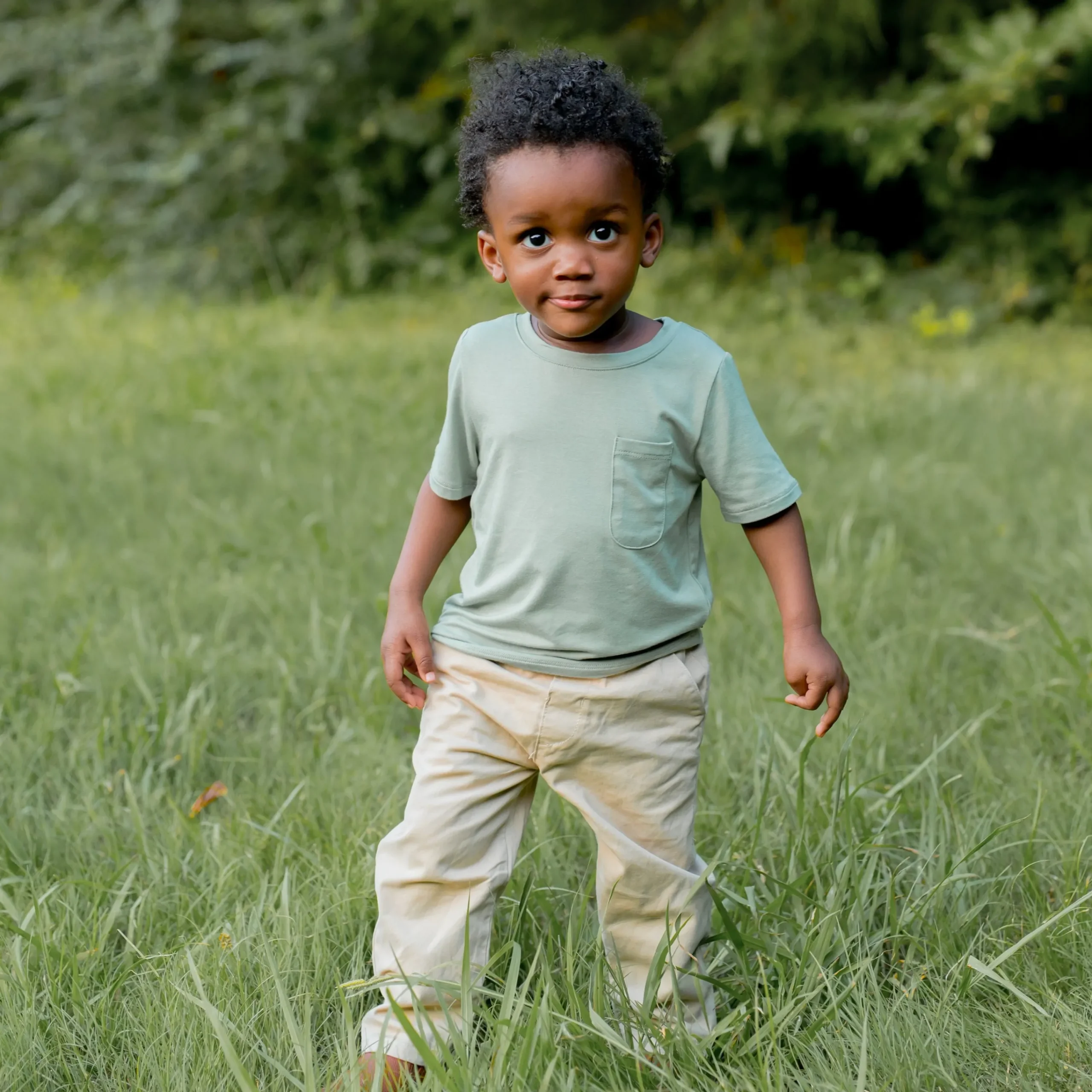 Kyte Baby Toddler Crew Neck Tee in Thyme Discount