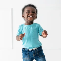 Kyte Baby Toddler Crew Neck Tee in Makai Discount