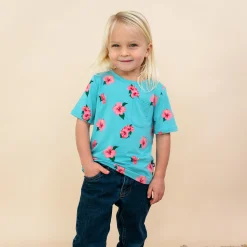 Kyte Baby Toddler Crew Neck Tee in Hibiscus Sale