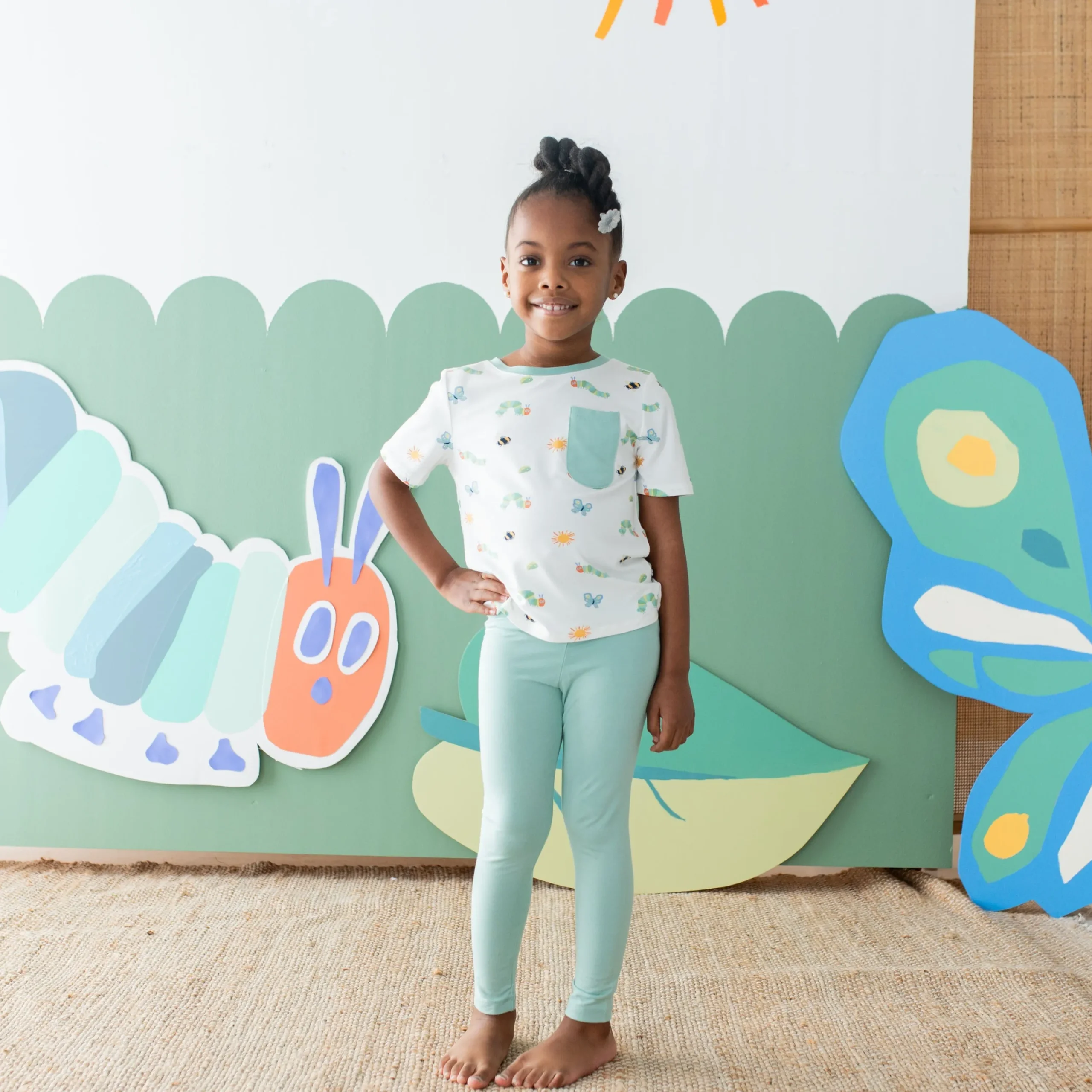 Kyte Baby Toddler Crew Neck Tee in The Very Hungry Caterpillar™ and Friends Hot