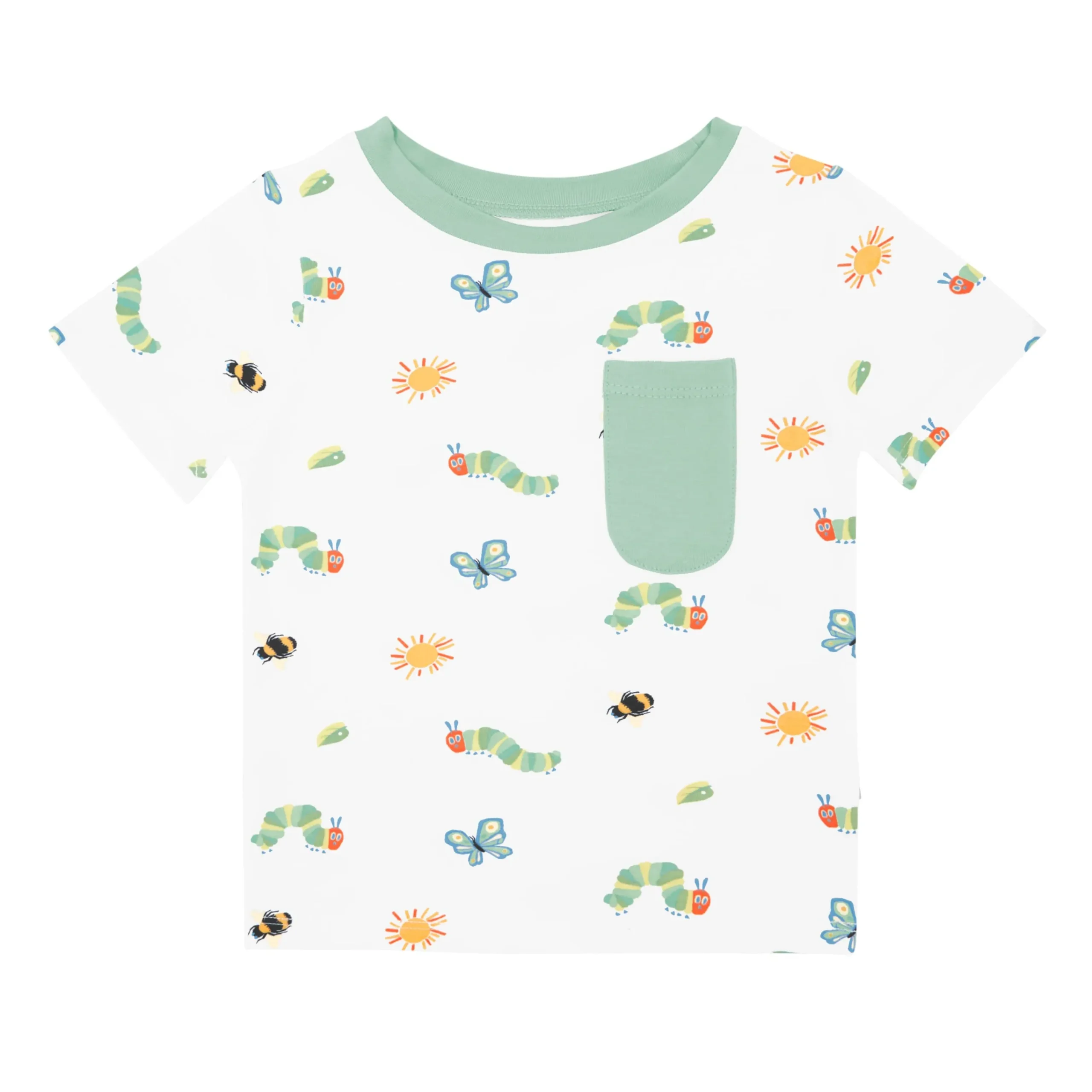 Kyte Baby Toddler Crew Neck Tee in The Very Hungry Caterpillar™ and Friends Hot