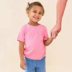Kyte Baby Toddler Crew Neck Tee in Guava Discount