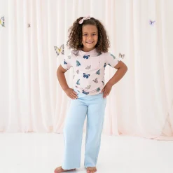 Kyte Baby Toddler Crew Neck Tee in Blush Butterfly Online