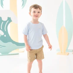 Kyte Baby Toddler Crew Neck Tee in Mist Hot