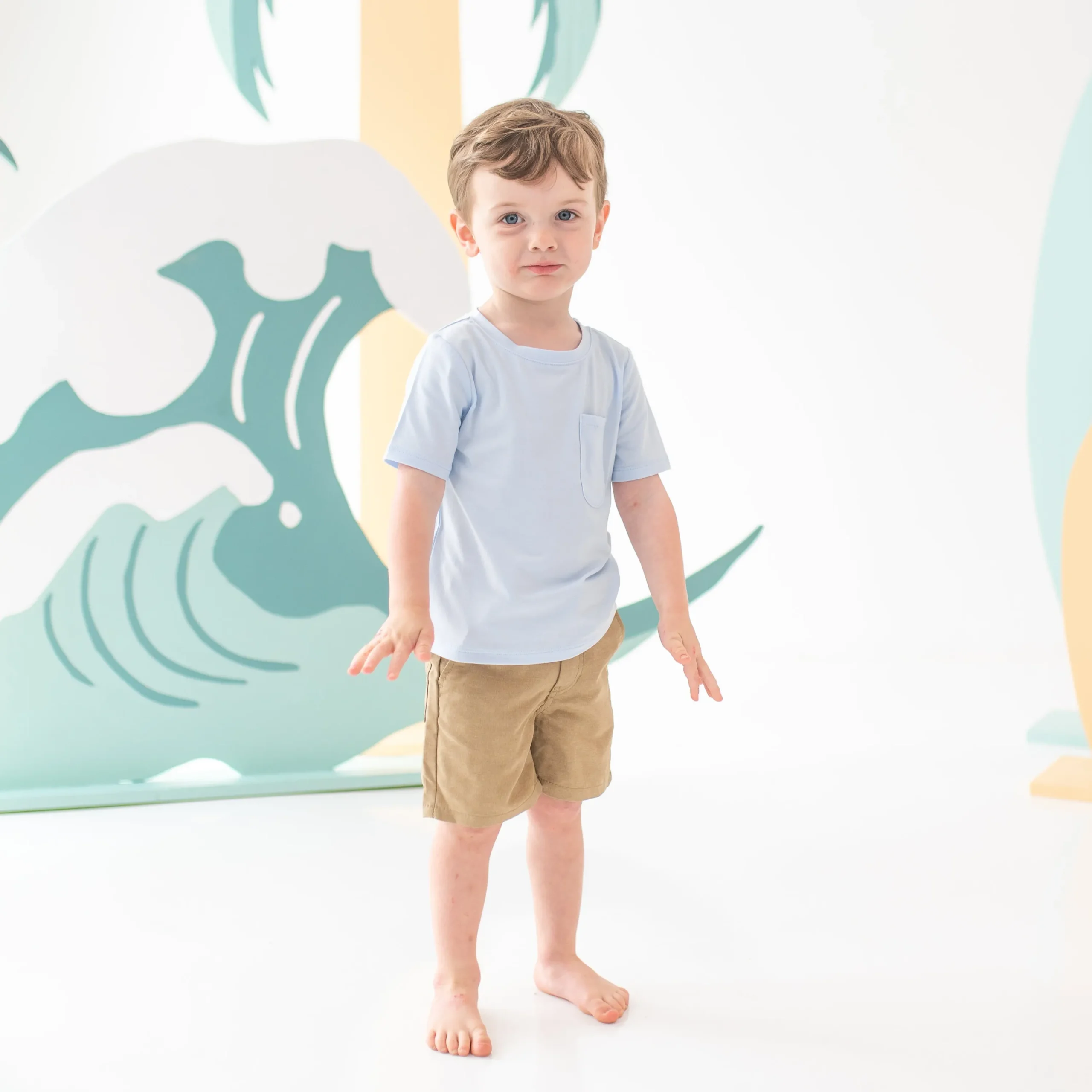 Kyte Baby Toddler Crew Neck Tee in Mist Hot