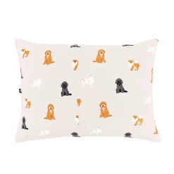 Kyte Baby Toddler Pillowcase in Fluffy Dog Hot