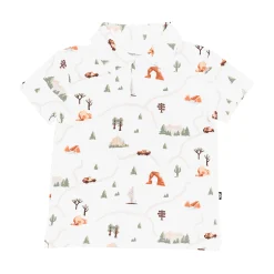 Kyte Baby Toddler Short Sleeve Polo in Road Trip Clearance