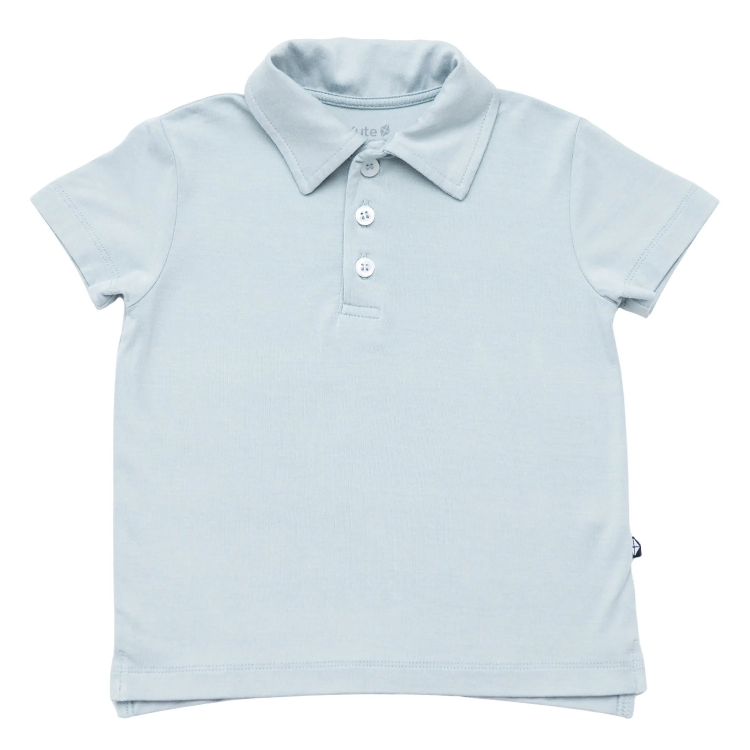 Kyte Baby Toddler Short Sleeve Polo in Fog Online