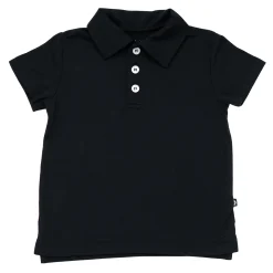 Kyte Baby Toddler Short Sleeve Polo in Midnight Clearance