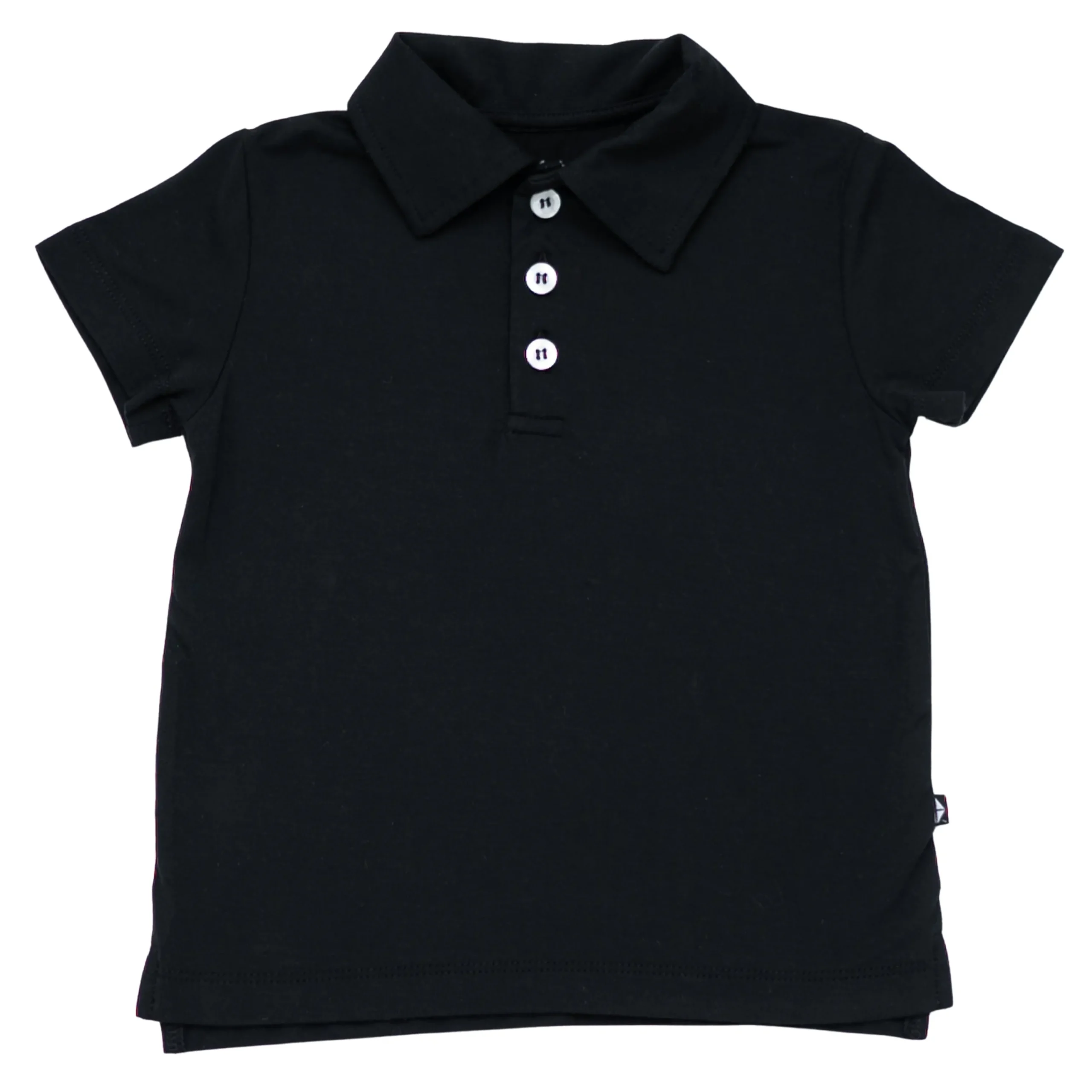 Kyte Baby Toddler Short Sleeve Polo in Midnight Clearance