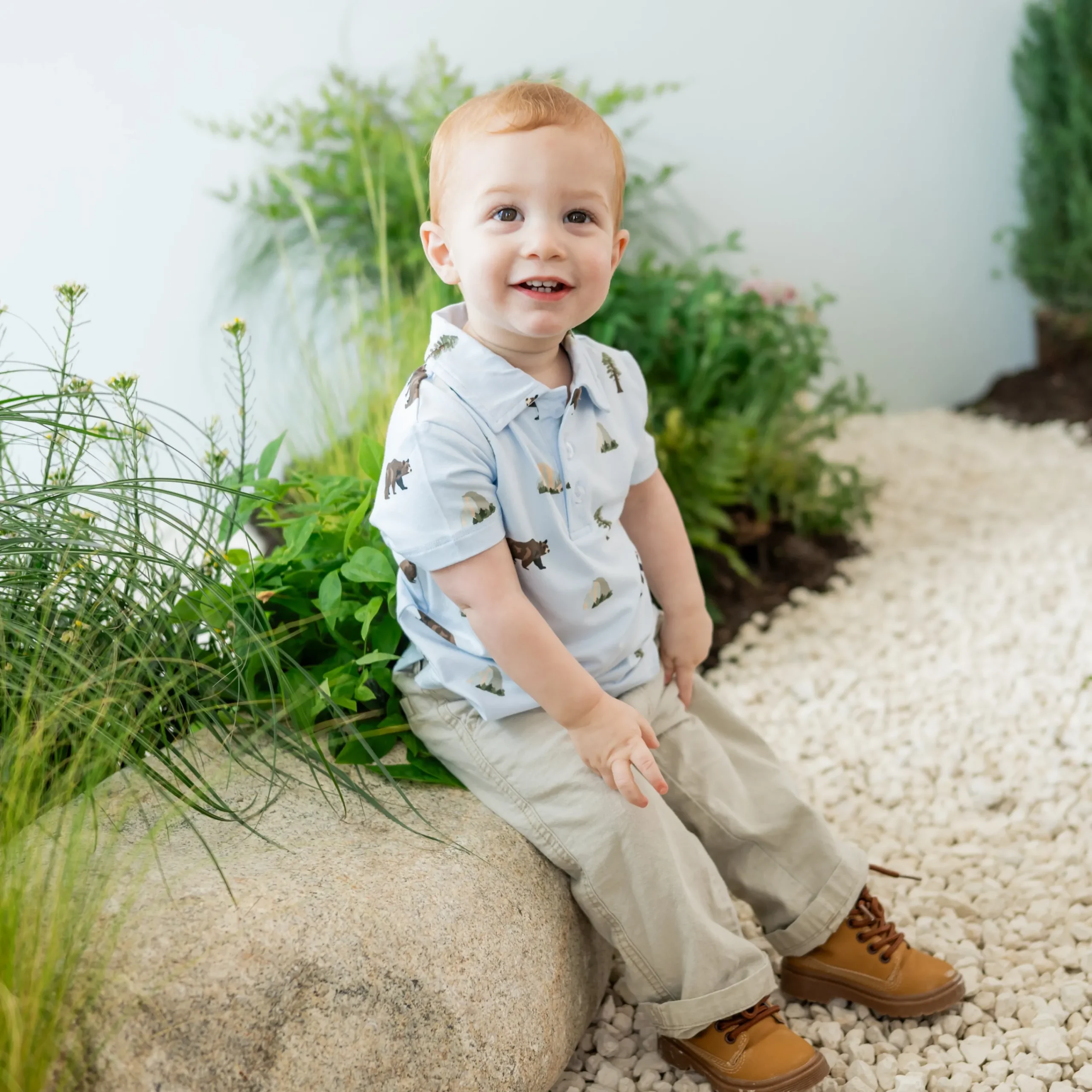 Kyte Baby Toddler Short Sleeve Polo in Yosemite