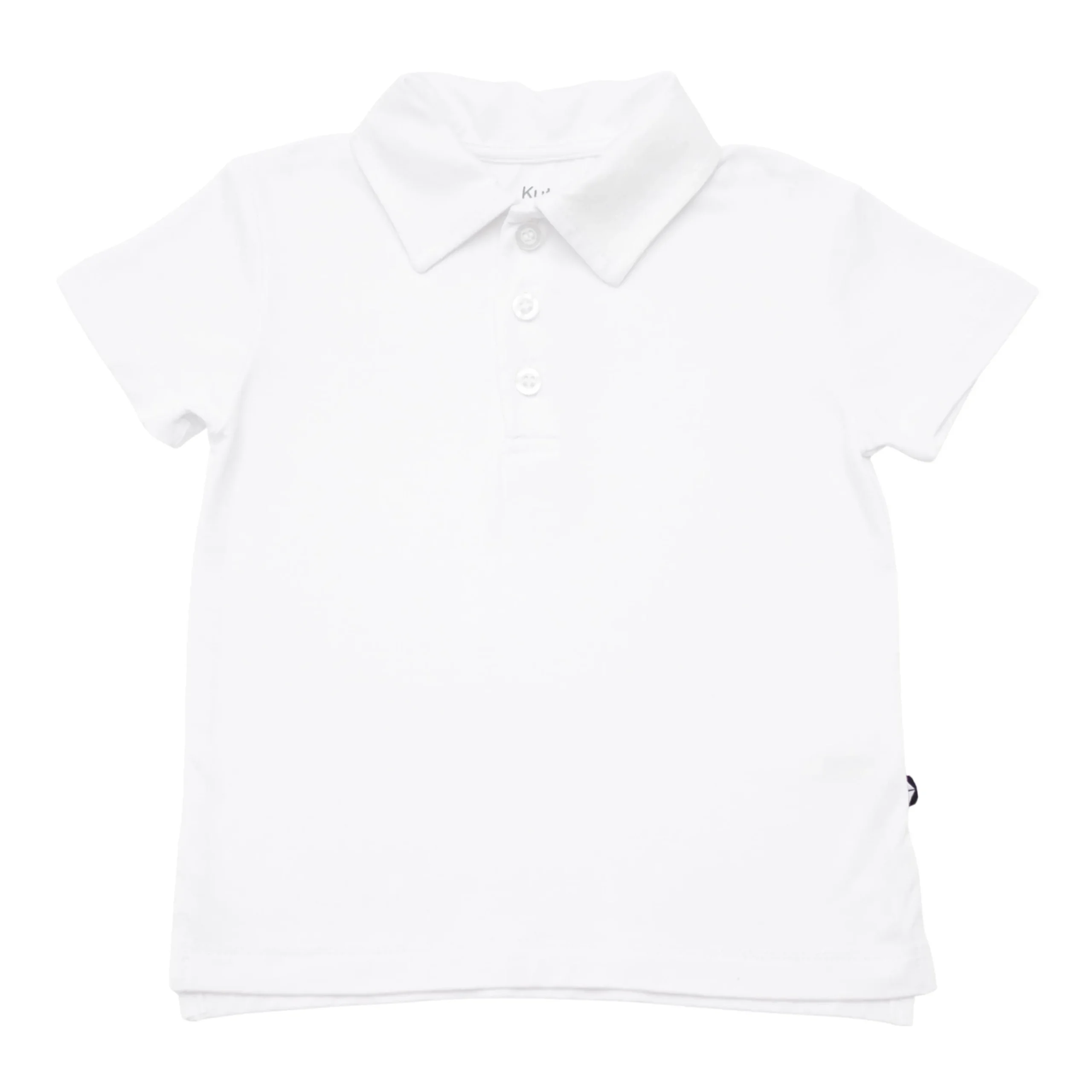 Kyte Baby Toddler Short Sleeve Polo in Snow Outlet