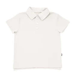 Kyte Baby Toddler Short Sleeve Polo in Oat Outlet