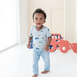 Kyte Baby Toddler V-Neck Tee in Construction Clearance