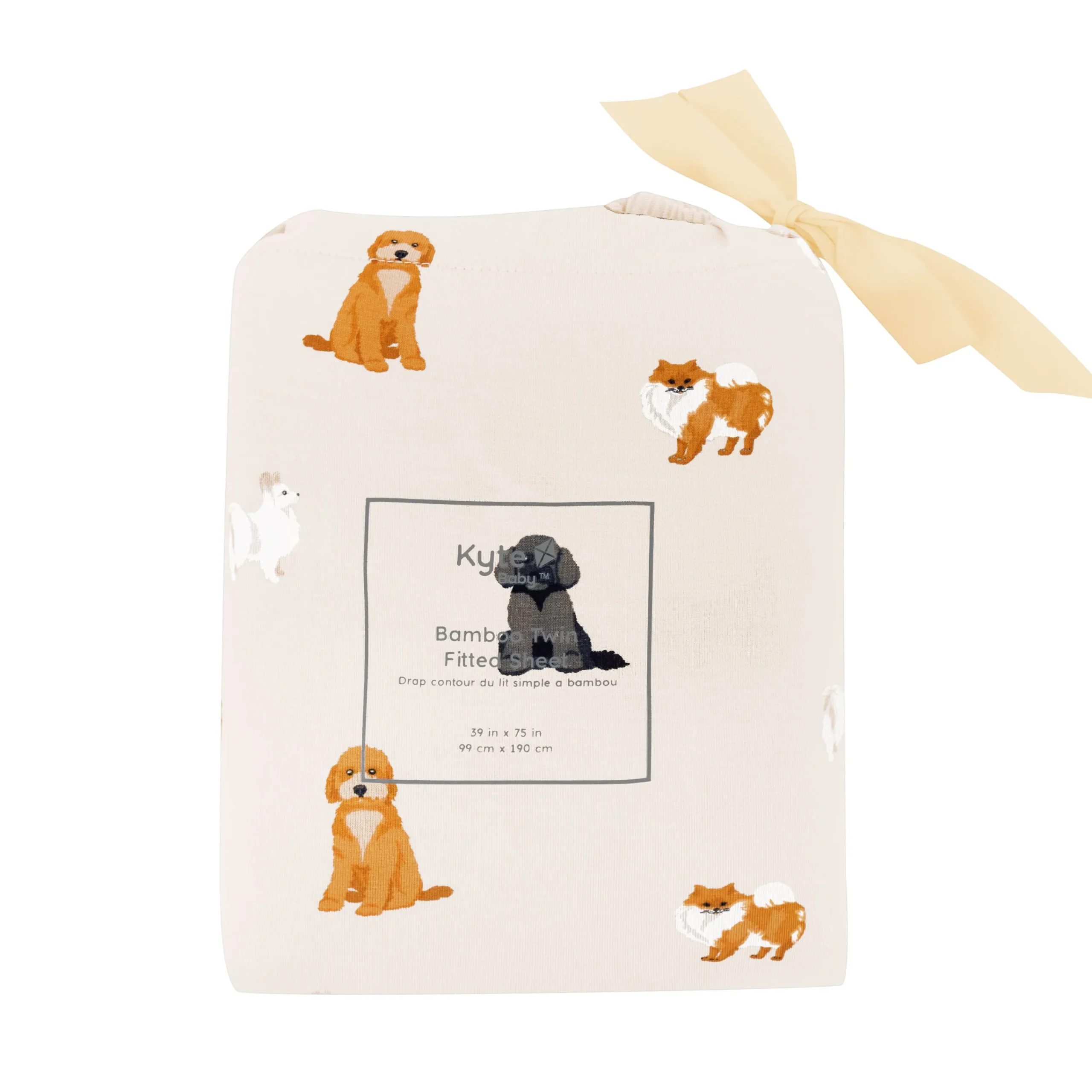 Kyte Baby Twin Sheet in Fluffy Dog Outlet