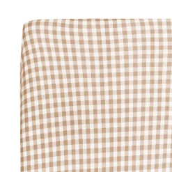 Kyte Baby Twin Sheet in Gingham Bisque Best