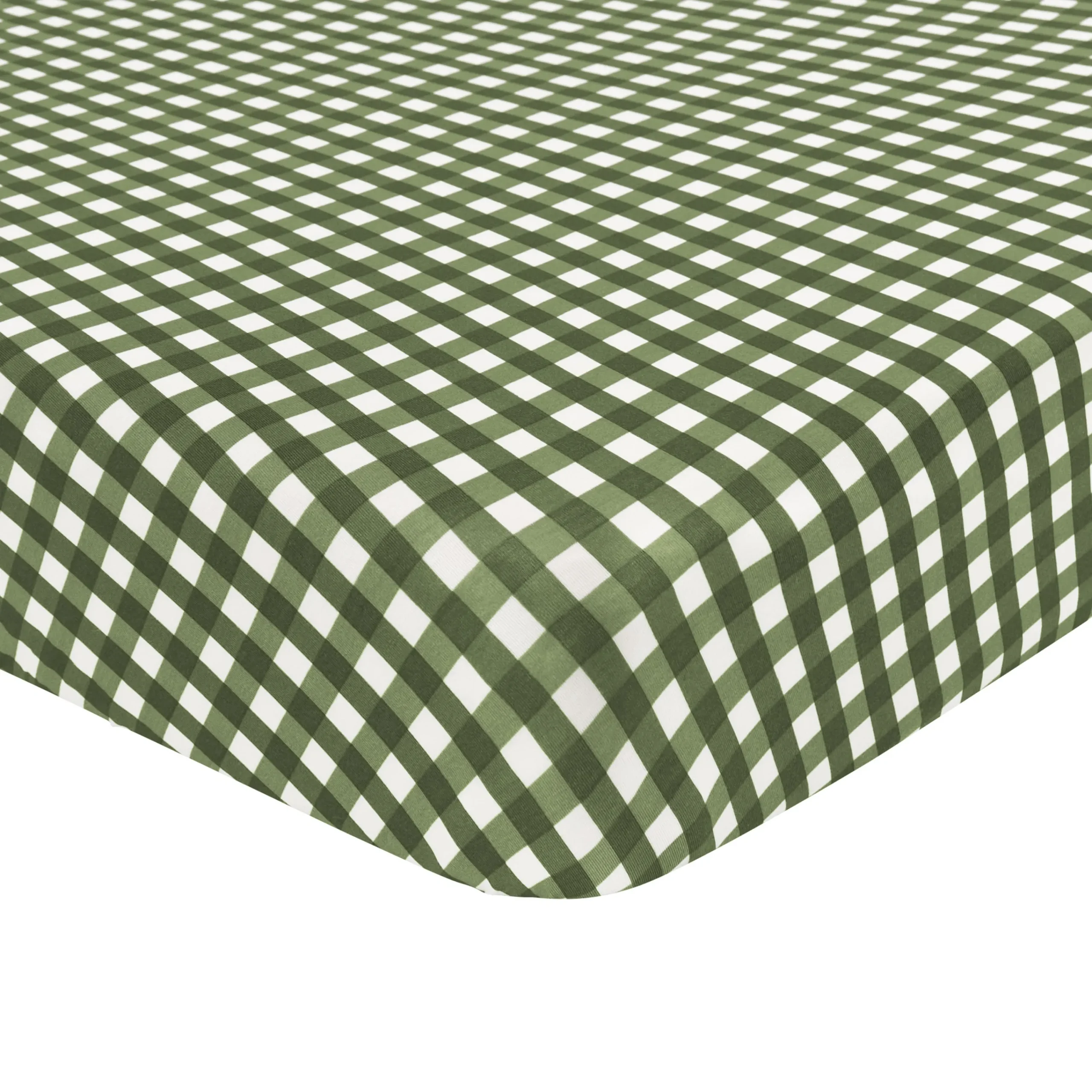 Kyte Baby Twin Sheet in Gingham Fir New
