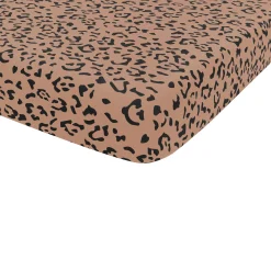 Kyte Baby Twin Sheet in Latte Leopard Hot
