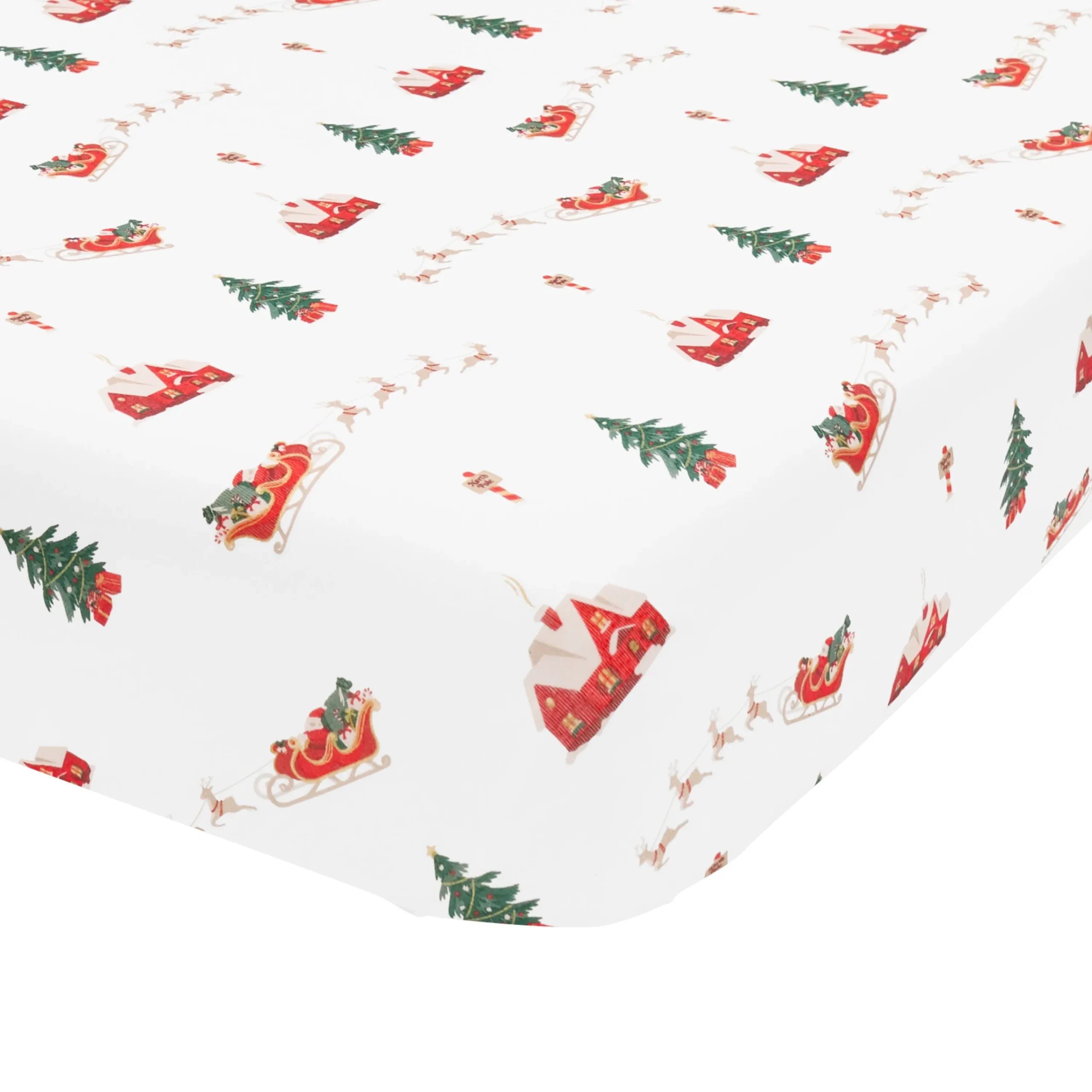 Kyte Baby Twin Sheet in Santa Sleigh Discount