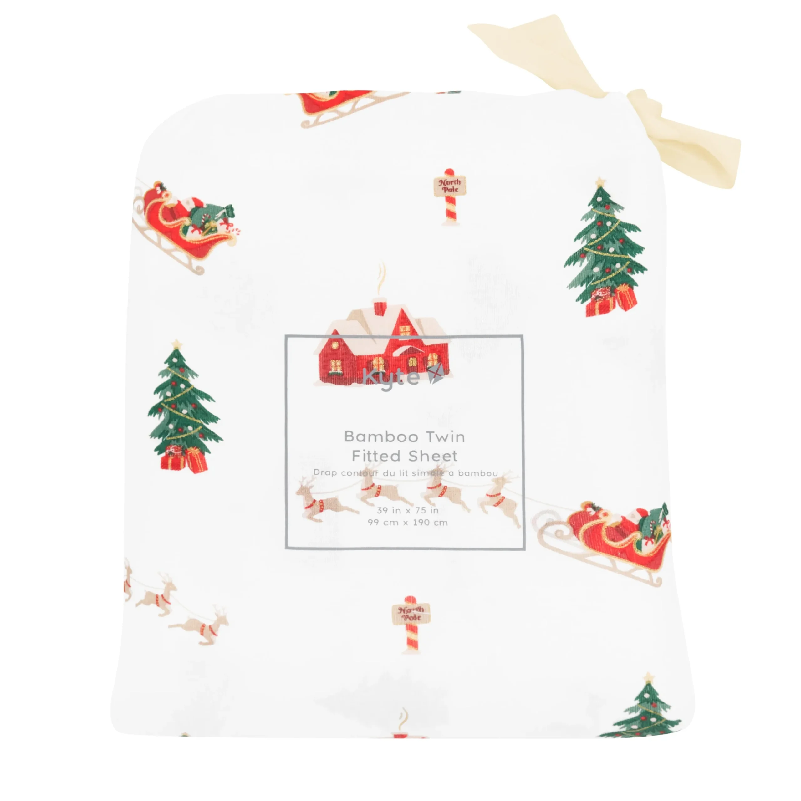 Kyte Baby Twin Sheet in Santa Sleigh Discount