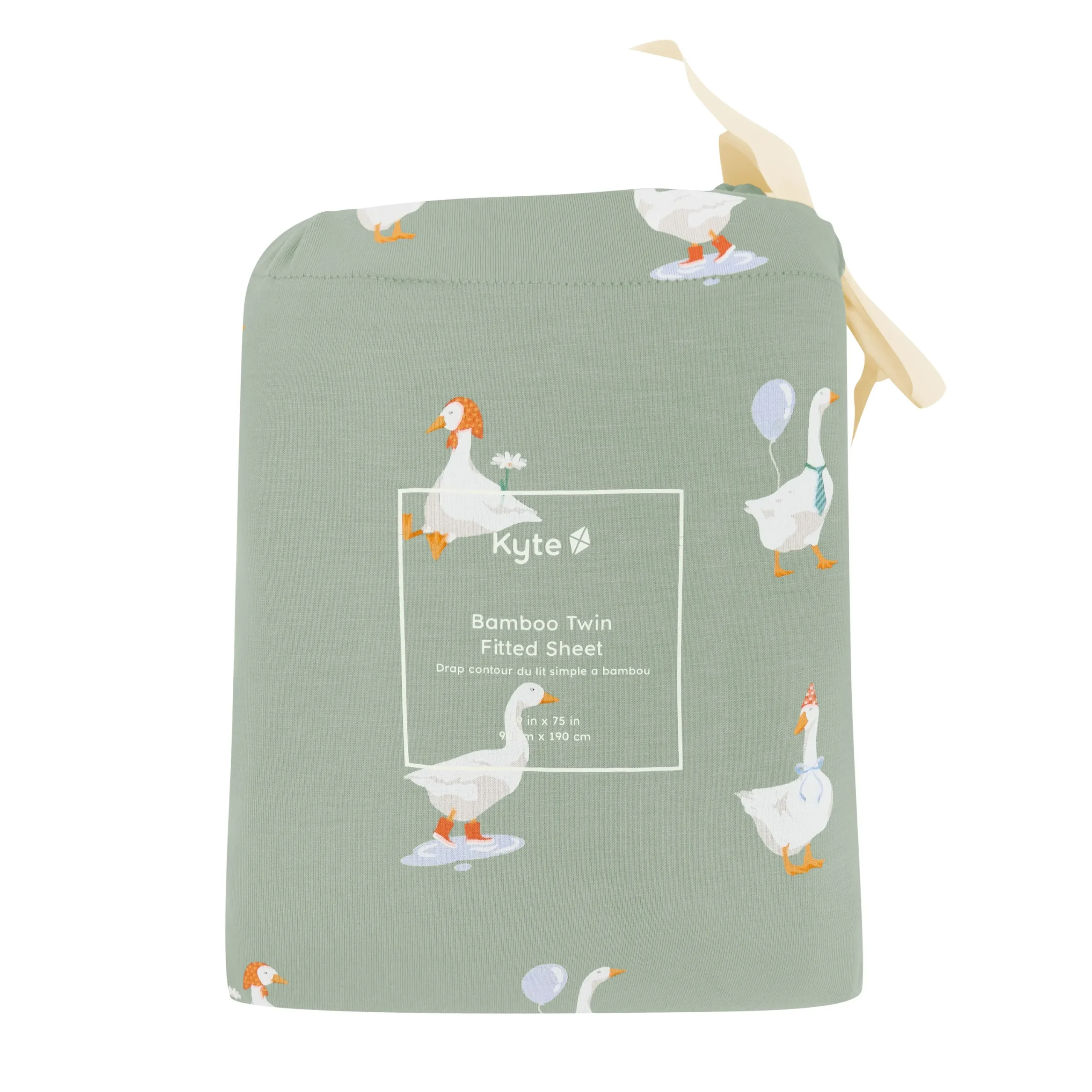 Kyte Baby Twin Sheet in Silly Goose