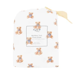 Kyte Baby Twin Sheet in Teddy Bear Best