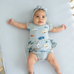 Kyte Baby Twirl Bodysuit Dress in Construction Clearance
