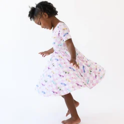 Kyte Baby Twirl Dress in Sparkles and Speed Hot
