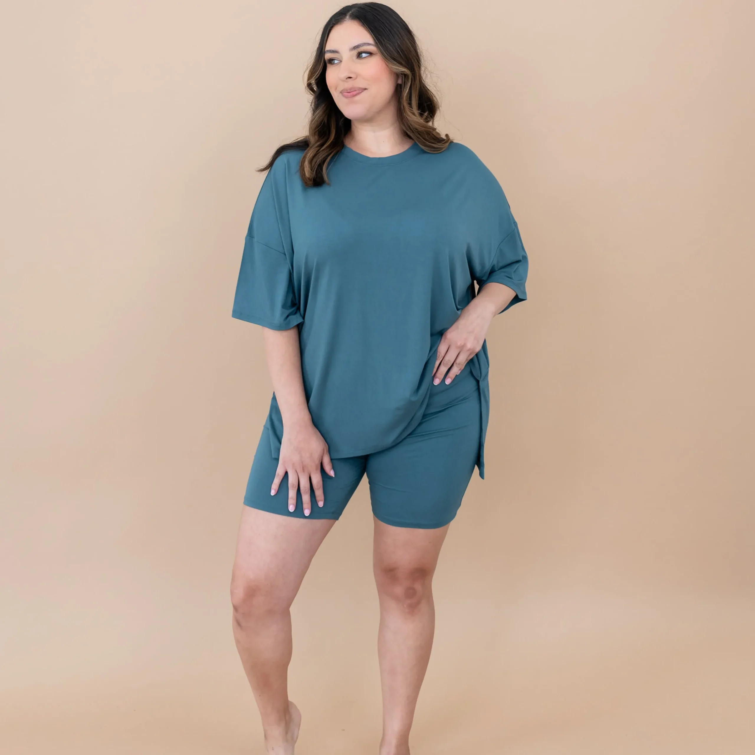 Kyte Baby Women’s Biker Short Set in Atlantic Clearance