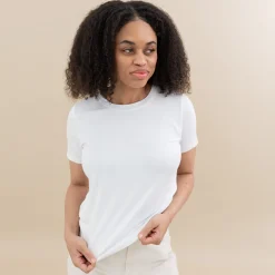 Kyte Baby Women's Crew Neck Tee in Snow Hot