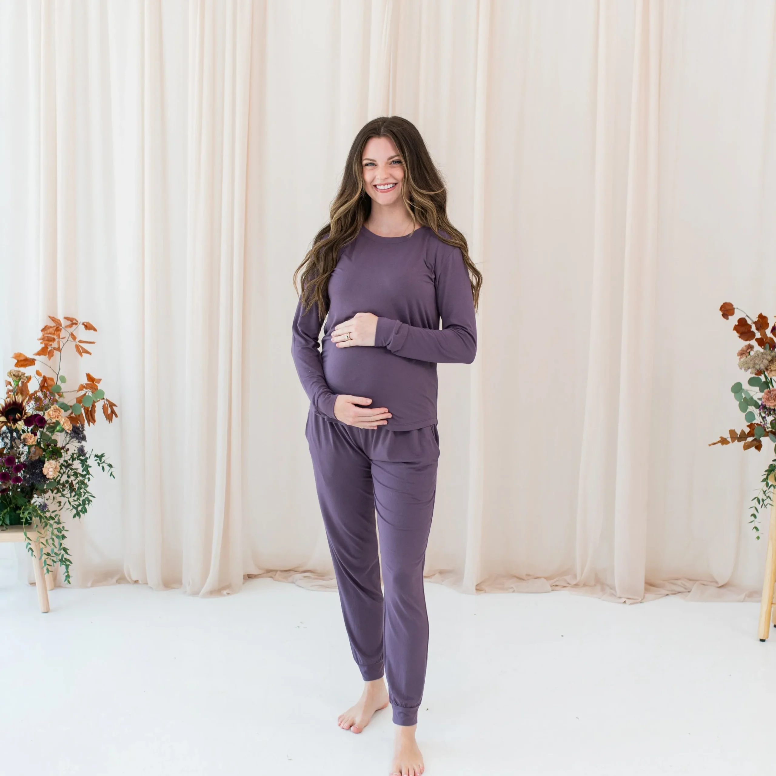 Kyte Baby Women's Jogger Pajama Set in Currant Outlet