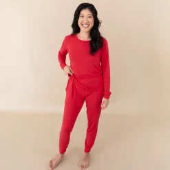 Kyte Baby Women's Jogger Pajama Set in Cardinal