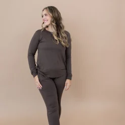 Kyte Baby Women's Jogger Pajama Set in Espresso Outlet