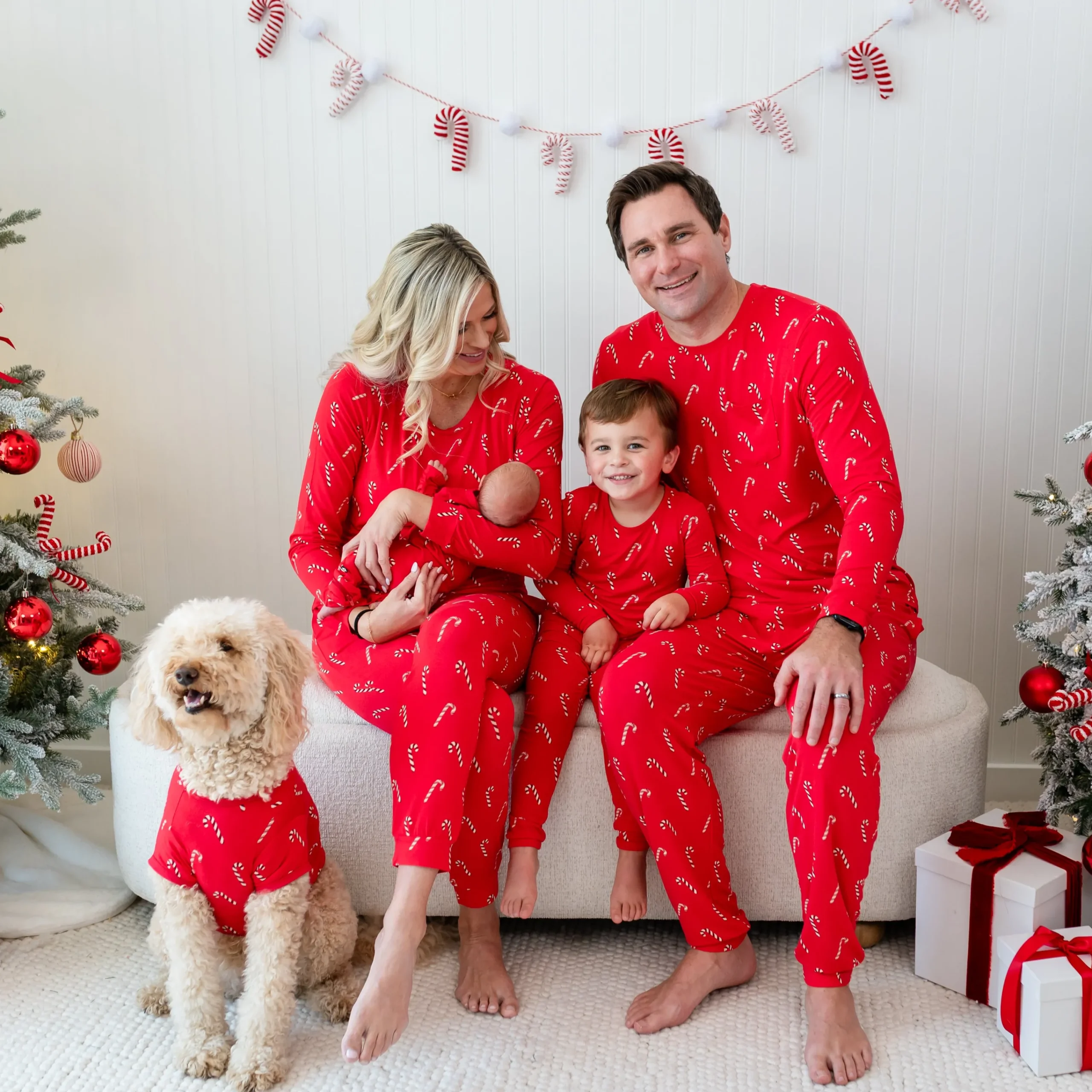 Kyte Baby Women's Jogger Pajama Set in Candy Cane New