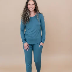 Kyte Baby Women's Jogger Pajama Set in Atlantic Clearance