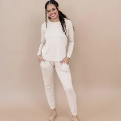Kyte Baby Women's Jogger Pajama Set in Bisque Outlet